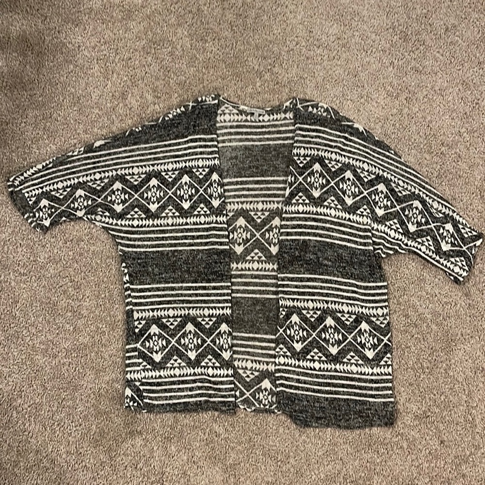 Charlotte Russe grey/white cardigan (USED) worn once